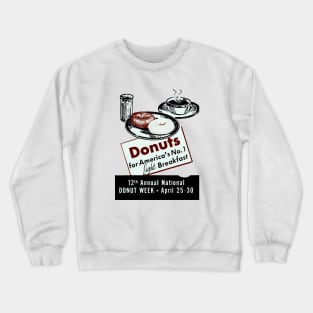 1940 Donuts, America's Breakfast Crewneck Sweatshirt